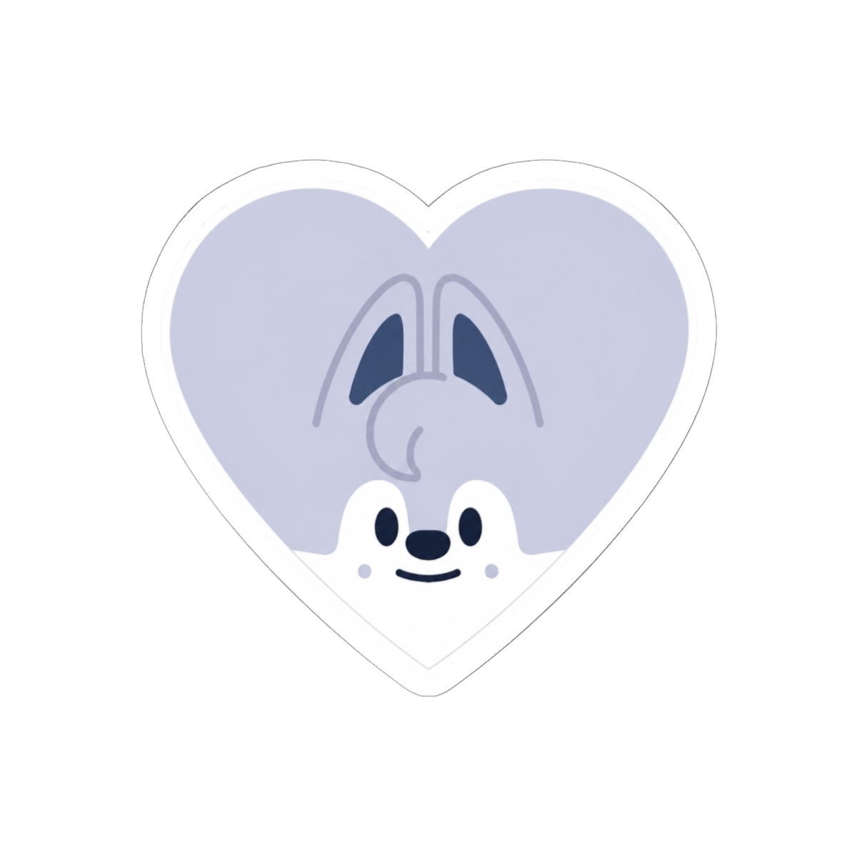 MINI SKZOO ★ Wolf Chan Heart Sticker | Stray Kids - alternate angle 2, merchandise